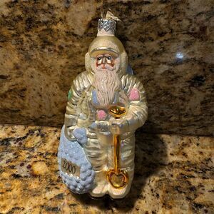 Patricia Breen  Vintage Millennium Santa Ornament 2 Sided Y2K Limite